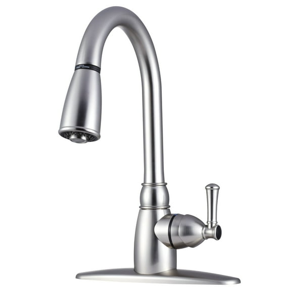 Dura Faucet DF-PK160-SN RV Non-Metallic Pull-Down Kitchen Sink Faucet (Brushed Satin Nickel)