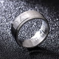 thumbnail image 3 of Stainless Steel Bracelet Letter DAD Ring Men's Titanium Steel Ring Ornament, 3 of 5