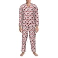 thumbnail image 3 of Sikiie Ladybugs 2 Mens Pajama Set, Soft Warm Long Sleeve Sleepwear, Cozy Button-Down Pjs for Men-Large, 3 of 7