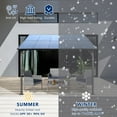thumbnail image 4 of Perfect Garden 10' x 10' Wall-Mounted Pergola Gazebo, Powder-Coated Steel Frame, Polycarbonate Roof, 4 of 10