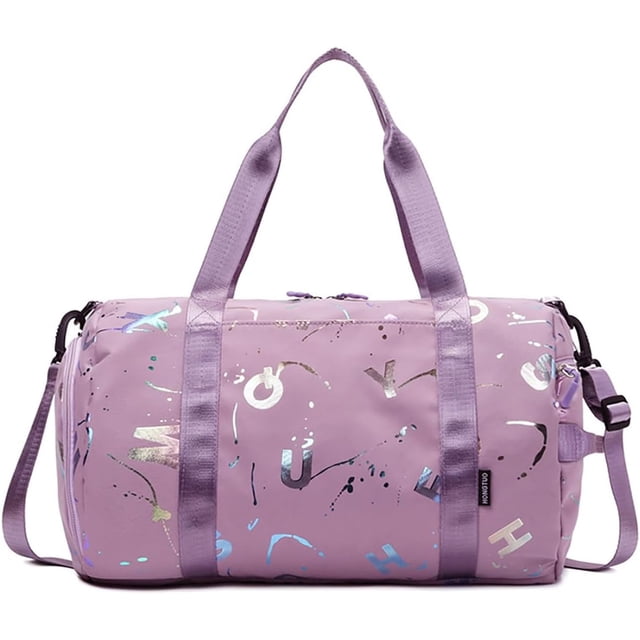 Pequeña bolsa de gimnasio para mujer, lindas bolsas de deporte de viaje con compartimento para zapatos y bolsillo húmedo, bolsa de llevar para el fin de semana, bolsa de gimnasio para entrenamiento de