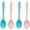 2 Transparent Pink 2 Transparent Blue, variant on Miaocao 4 Pcs Silicone Spoon Cucharas De Silicona, Para Cocina Mixing Spoons, Cookware Silicone Cooking Spoons Suitable for Cooking Baking Stirring Mixing Tools, (Red,Yellow,Green,Blue)