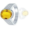 thumbnail image 3 of Certified Natural Oval Shape Yellow Sapphire 925 Sterling Silver Handamde Ring Men's And Woman Birthstone Gift, 3 of 3