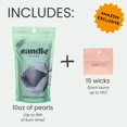 thumbnail image 3 of Sandalia Candle Foton, perlada, 300 ml, negra, sin perfume, 60 h, quemada, 3 of 9