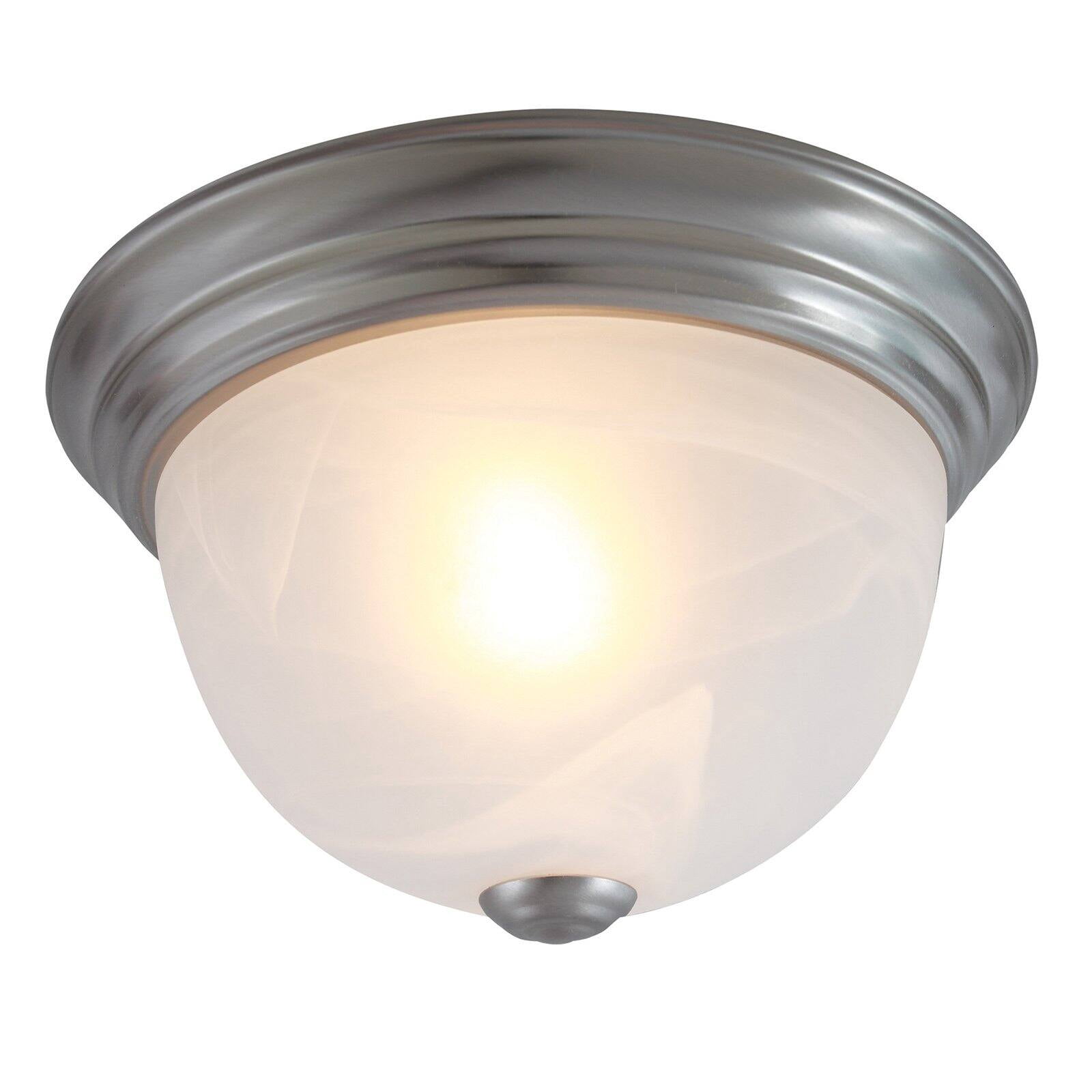 Flush Mount Lighting Series Venetian Bronze With Marble Glass