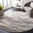 thumbnail image 2 of SAFAVIEH Tulum Quinten Abstract Area Rug, 6'7" x 6'7" Round, Ivory/Grey, 2 of 7