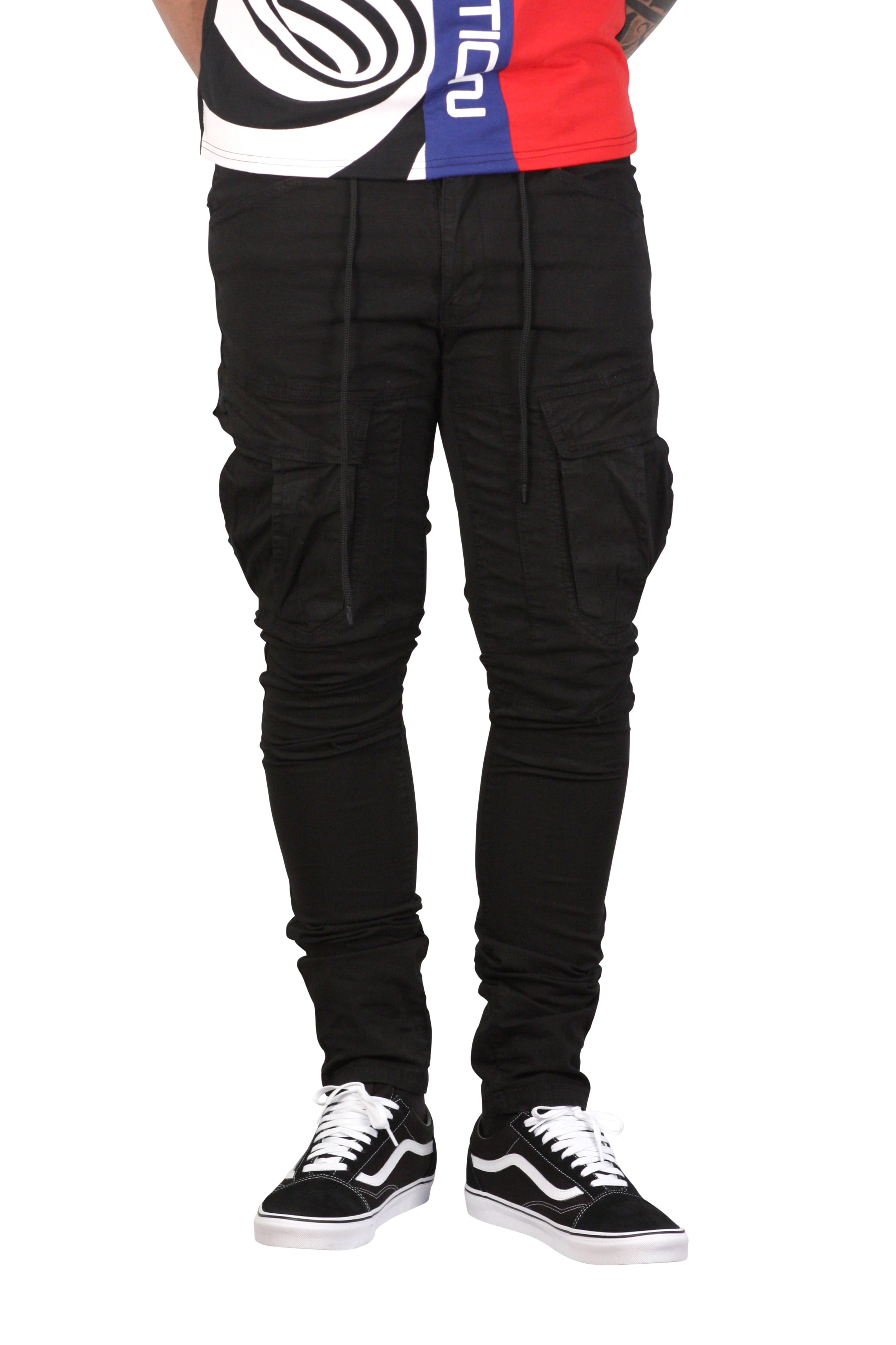 black ripstop cargo pants