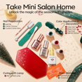 thumbnail image 4 of Kit de esmaltes de uñas en gel Modelones con UV, rojo claro, verde y dorado, 4 of 7