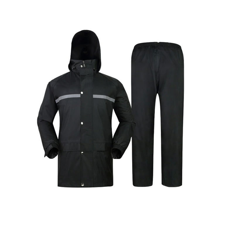 ROAONOCOMO Rain Suits for Men Waterproof Rain Gear for Work Fishing Rain Coats Rain Jacket Pants for Golf, Men's, Size: 3XL, Beige