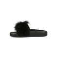 thumbnail image 4 of Women Fluffy Faux Fur Footbed Slide Sandal 19259, 4 of 6