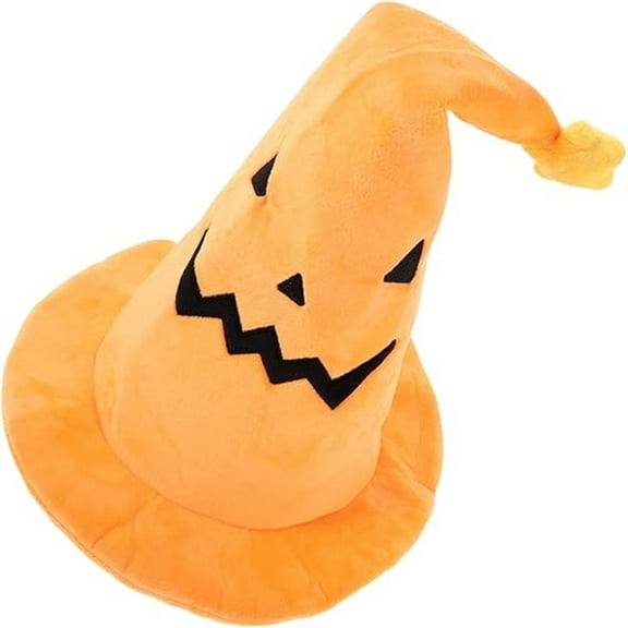 Halloween Witch Hat, Pumpkin Costume Hat, Unique Party Accessories for Women, Comfortable Durable Wizard Cosplay Hat for Halloween Masquerade Carnivals and Christmas Events