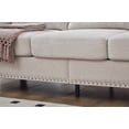 thumbnail image 3 of Modern Classic Beige Polyester 2+3 Seater Sofa with Solid Wood Frame, 3 of 12