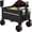 Black With Cover, variant on Collapsible Wagon Cart with Wheels Foldable - Folding Utility Heavy Duty Wagons Carts for Grocery Sports Garden Shopping Camping Wheelbarrows