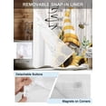 thumbnail image 3 of No Hook Cloth Fabric Shower Curtain with Snap in Liner, Spring Sunflowers Waterproof Shower Curtains Set with See Through Top Window, Yellow Dwarf Bee Wood Vintage Bath Curtains Shower 54"x78", 3 of 6