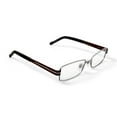 thumbnail image 3 of Contour Men's FM9214 Rectangular Prescription Eyeglasses with Case, Shiny Silver, 3 of 6