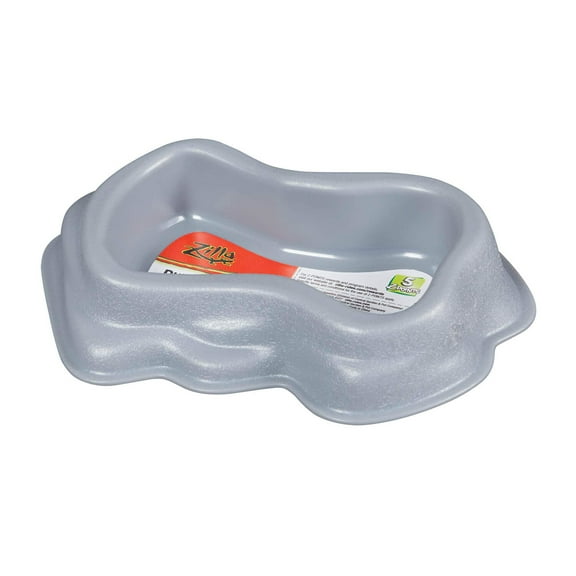 Zilla Decor Durable Dish for Reptiles Grey - Large - DS