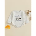 thumbnail image 2 of Suealasg Infant Newborn Boys Girls Bubble Romper 3M 6M 12M 18M Long Sleeve Guitar Print Bodysuit Baby Boys Girls Spring Fall One Piece Playsuit, 2 of 8