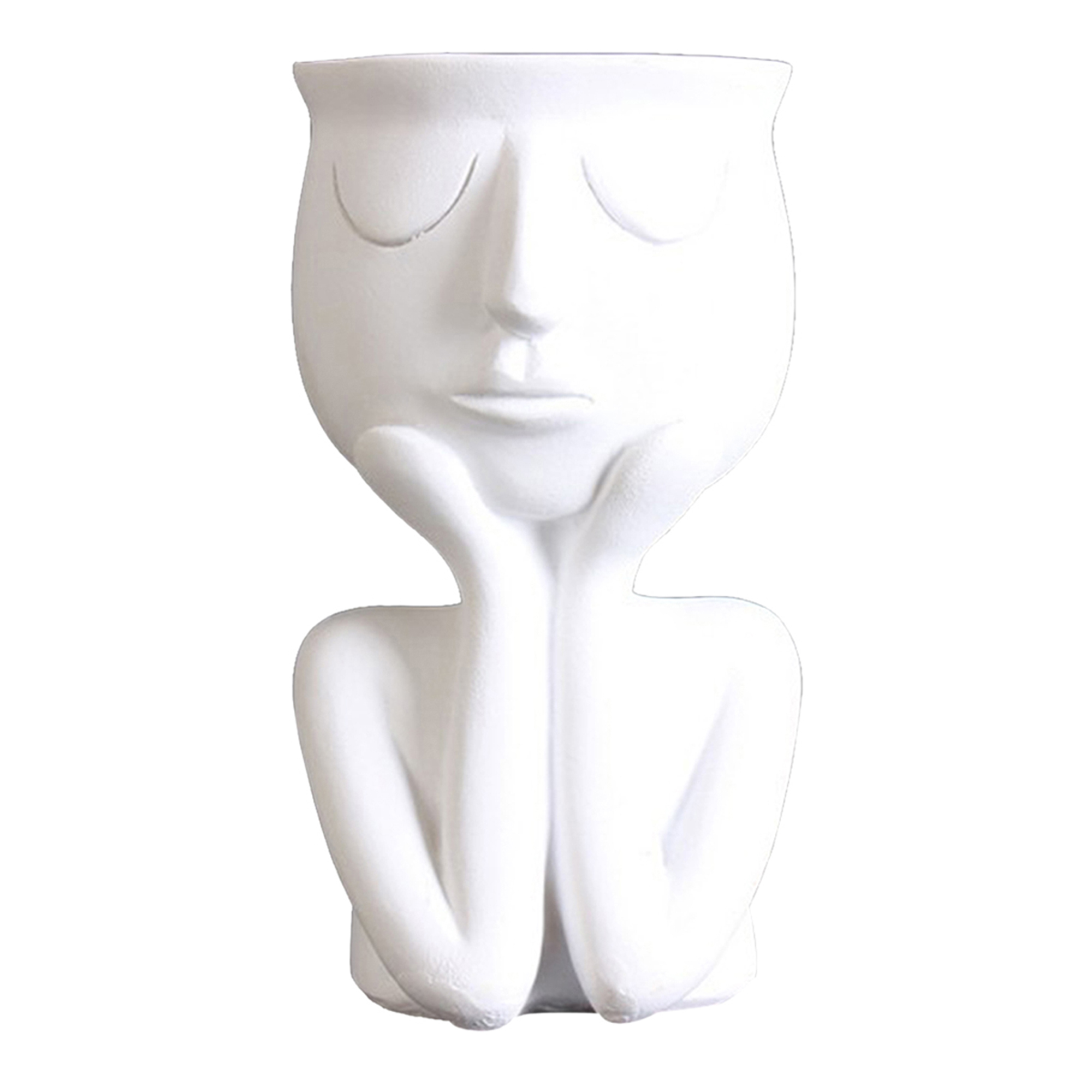 Human Body Vase Female Body Resin Art Sculpture Vase Flower Planter Pot Ornament Home & Garden