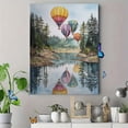 thumbnail image 4 of Hot Air Balloon Watercolor Landscape Canvas Wall Art Home Decor for Living Room Bedroom Office Hotel Lobby, 4 of 8