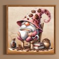 thumbnail image 3 of Pintura de diamante 5D DIY taladro redondo completo Gnomo decoración del hogar artesanía 30x30cm café, 3 of 9