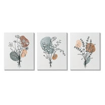 Stupell Industries Neutral Bohemian Herb Bunches Graphic Art Gallery Wrapped Canvas Print Wall Art, Set of 3, Design by JJ Design House LLC