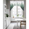 thumbnail image 4 of Green Ombre Kitchen Swag Valance for Window,Rod Pocket Short Kitchen Curtains&nbsp;36 Inch Length,Primeval Forest Modern Abstract Art Aesthetics Swag Topper Small Window Treatment for Cafe Bathroom, 4 of 6