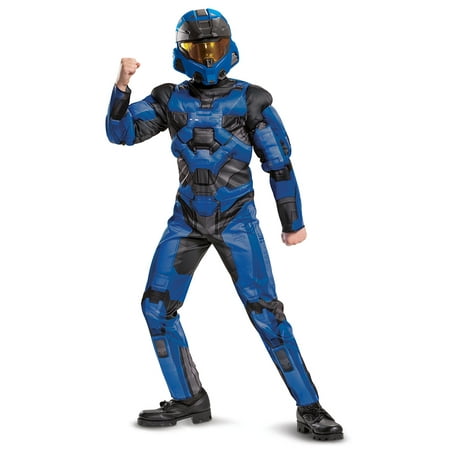 Disguise Halo Boys Classic Spartan 2 Blue Muscle Halloween Costume