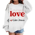 thumbnail image 1 of FAOWME Chandail en Molleton Graphique pour Filles Col Rond Manches Longues Mignon Épaule Tombante Blanc 8-9 Ans, 1 of 5