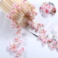 thumbnail image 5 of 3pcs Artificial Cherry Blossom Vines, Fake Flower Garland for Indoor Ceiling and Air Conditioning Duct Easter Decorations, Flower Strips for Wrapping and Blocking Gaps, Easter Decor, Pink, 5 of 7