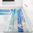 thumbnail image 2 of Kitchen Rugs Set of 2 Beach Kitchen Mats for Floor Anti Fatigue Mats for Kitchen Floor, Coastal Ocean Kitchen Rugs Non Slip Washable Floor Mats for Kitchen Decor, 18'''' x 48'''' and 18'''' x 30'''', 2 of 6