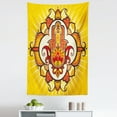 thumbnail image 1 of Hamsa Tapestry, Sun Inspired Design Aura Energy Yoga Mantra Theme with Ornaments, Fabric Wall Hanging Decor for Bedroom Living Room Dorm, 5 Sizes, Yellow Orange Brown, by Ambesonne, 1 of 1
