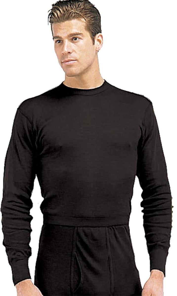 Black Poly Thermal Long Underwear Tops, Shirts