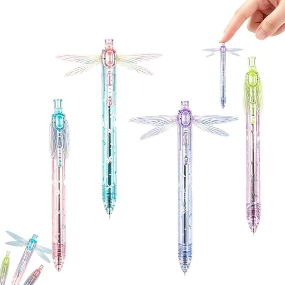 Cute Pens, Fidget Pens and Funny Pens Interactive Moving Click Ballpoint Pen Set Tool with Translucent Barrel for Office Desk Writing