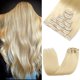 thumbnail image 1 of Extensiones de pelo con clip que quitan pelo humano real, 130 g, 35 cm, 1 of 8