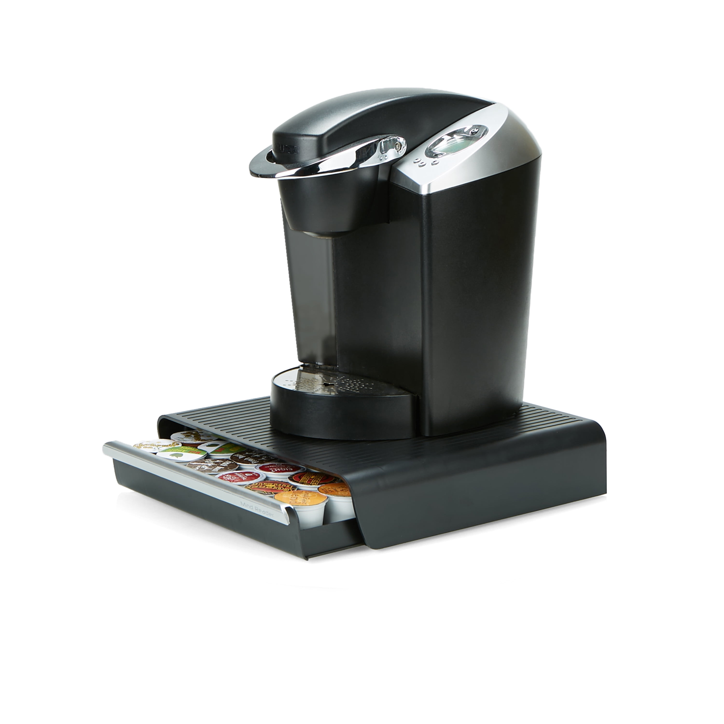 Counter-top Space-Saving EVERIE Stackable Extendable Coffee Pod Holder Drawer Compatible with 36 K Cup Pods Under Keurig/Cabinet Available