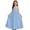 Light Blue*, variant on RUTAYY Children Girls Dress Backless Solid Color Sleeveless Casual Spaghetti Strap Loose Flowy Maxi Sundress Beach Vacation Dresses