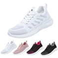 thumbnail image 3 of Vedolay Wide Sneakers Shoes for Women Comfortable Casual Fashion Flats Breathable Sneakers,White 6.5, 3 of 5