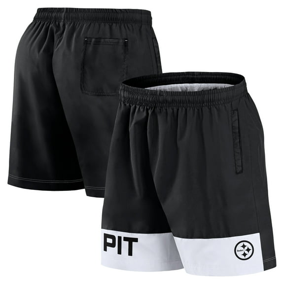 Men's Fanatics Black Pittsburgh Steelers Elements Shorts
