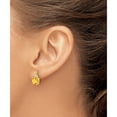 thumbnail image 3 of 10K Yellow Gold Checkerboard Citrine And Diamond Earrings (Width 6.75) (Length 13) - Jbsp, 3 of 5