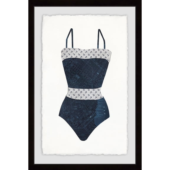 Fancy Monokini Framed Painting Print