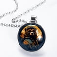 thumbnail image 2 of Xiong Fugu Elegant Glass Circular Pendant Necklace - Stunning Jewelry for Every Occasion, 2 of 5