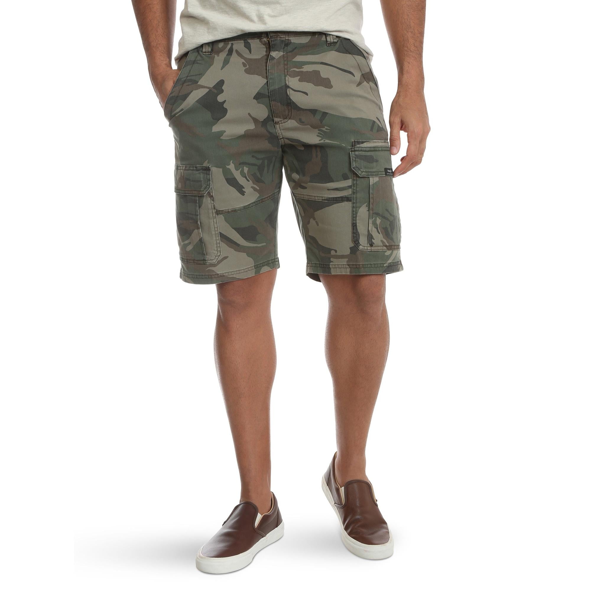 Mens Perruzo Premium Fashion Camouflage Cargo Shorts 100% Cotton Flat size 30-38