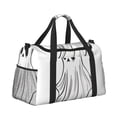 thumbnail image 2 of Balery Cute Ghost Simple Drawing Bolsa de Gimnasio para Mujeres, Bolsa de Viaje con Bolsillo Húmedo, Bolsa de Fin de Semana para Mujeres, Bolsa de Viaje Resistente al Agua, 2 of 7