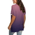 thumbnail image 5 of Women's Tops Plus Size Short Sleeve Casual V-neck Short Sleeve Loose T-shirt Tops Summer Plus Size Tunic Blouse Tops 2025, 5 of 8