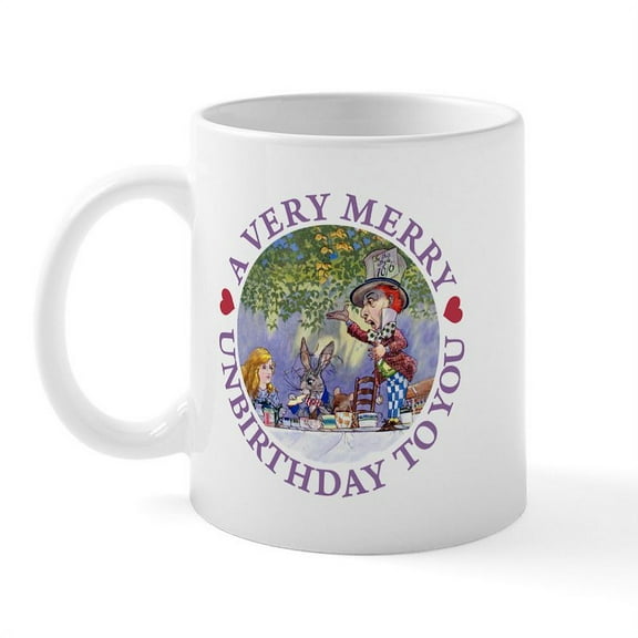 CafePress - A VERY MERRY UNBIRTHDAY Mug - 11 oz Ceramic Mug - Novelty Coffee Tea Cup