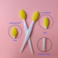 thumbnail image 4 of 2Pcs Lip Scrub Brush,Silicone Face Mask Brush for Face,Lip Exfoliator Brush,Double-Sided Silicone Exfoliating Lip(Green), 4 of 6