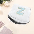 thumbnail image 3 of Unique Bargains 1 Pc Letter Z Pattern Makeup Bag for Travel White Corduroy, 3 of 6