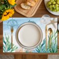 thumbnail image 4 of Seahorse Coastal Placemats Set of 4, Summer Beach Nautical Starfish Compass Placemats for Dining Table, Place Mats for Kitchen Tabletop, Waterproof Wipeable Dining Table Mats Set, 4 of 9