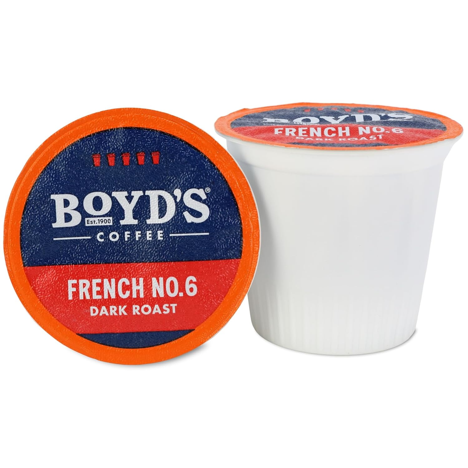 Boyds French No. 6 Coffee Pods Dark Roast 72 Count Single Cup