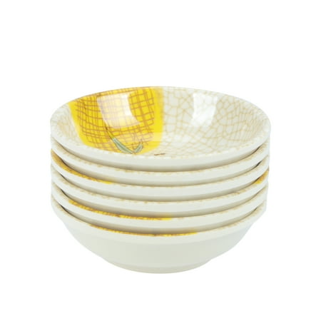 

6pcs Melamine Sauce Plates Reusable Sauce Container Small Dipping Dish for Restaurant Home (Lucky Bamboo)